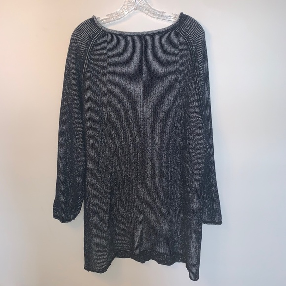 Free People Lenox Ribbed Tunic Sweater in Onyx L - Picture 3 of 15